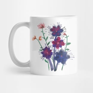 Flower in my heart, flower heart, wild purple flower, Korea, spring, summer Mug